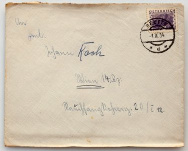 Feldpost von Hans 1934-08-31 1