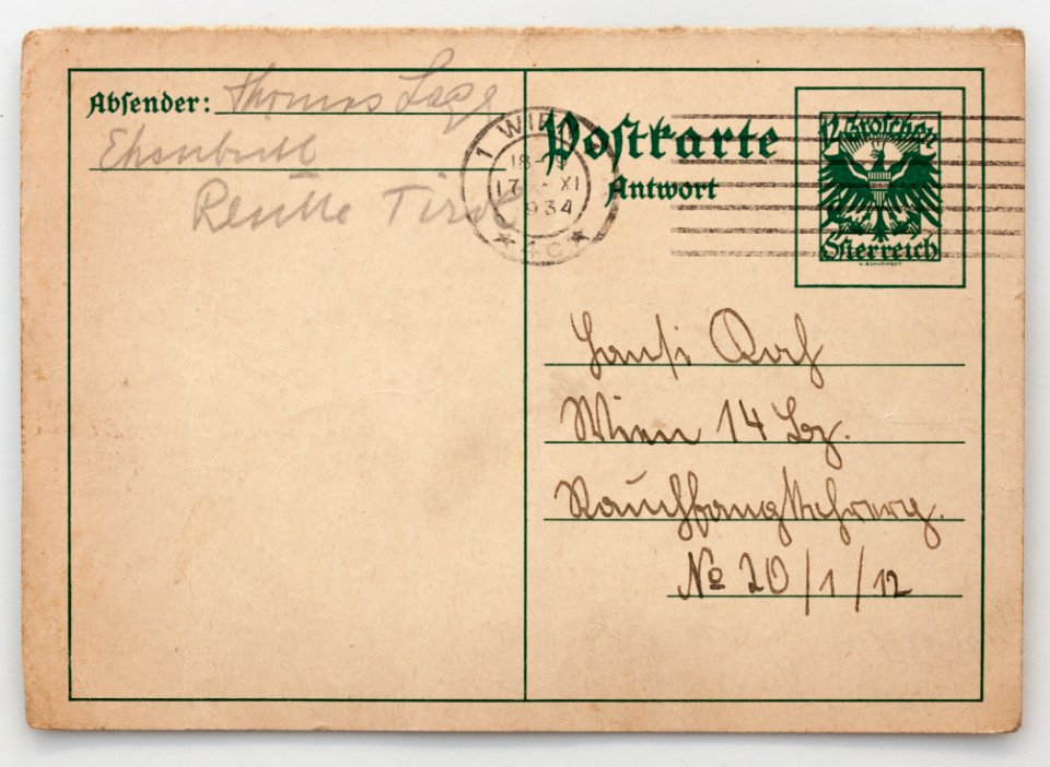 Feldpost von Hans 1934-11-17 Onkel1