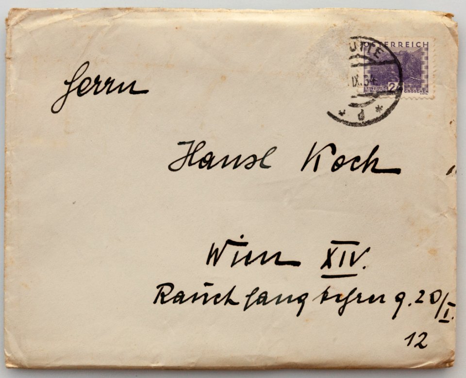 Feldpost von Hans 1934-11-24 Tante1