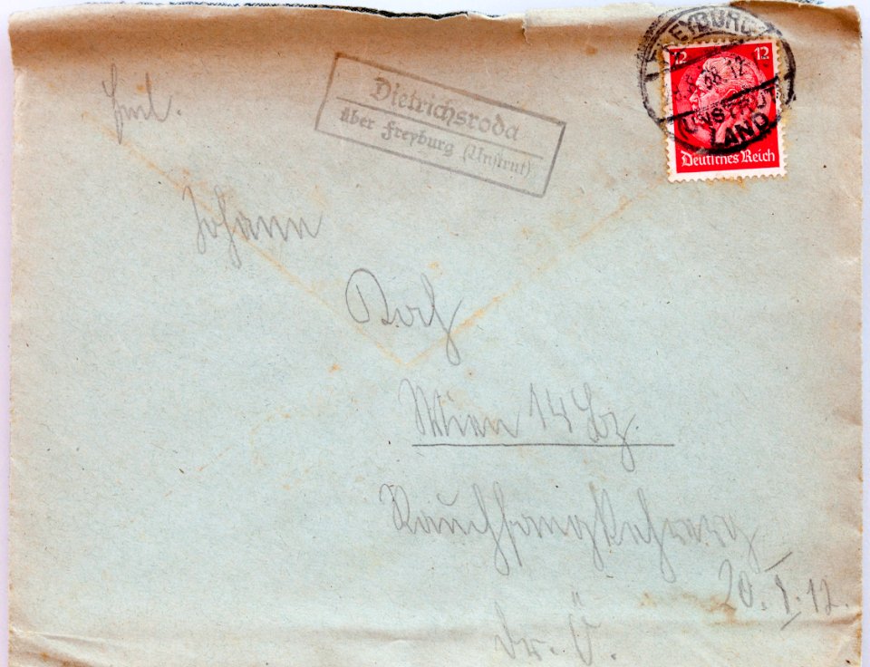 Feldpost von Hans 1938-08-28 1