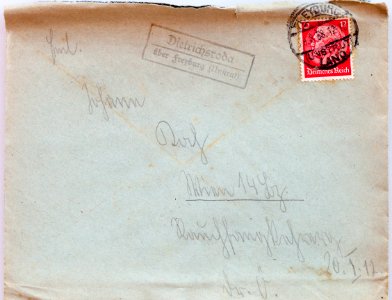 Feldpost von Hans 1938-08-28 1
