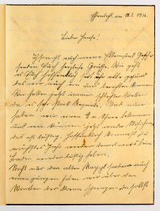 Feldpost von Hans 1936-02-10 geschätzt Familie 3