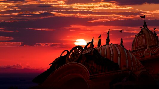 Evening sky travel