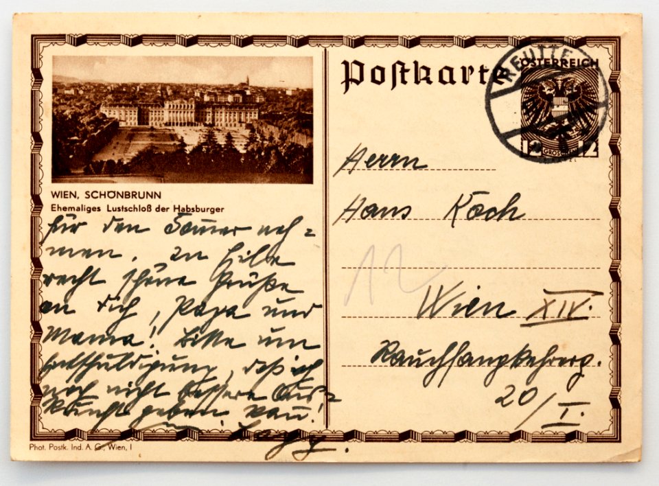 Feldpost von Hans 1937-05-13 Tante1
