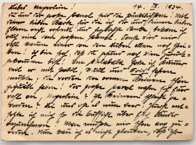 Feldpost von Hans 1934-09-15 Tante2