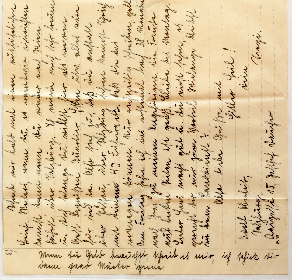 Feldpost von Hans 1938-05-18 Familie 3 b