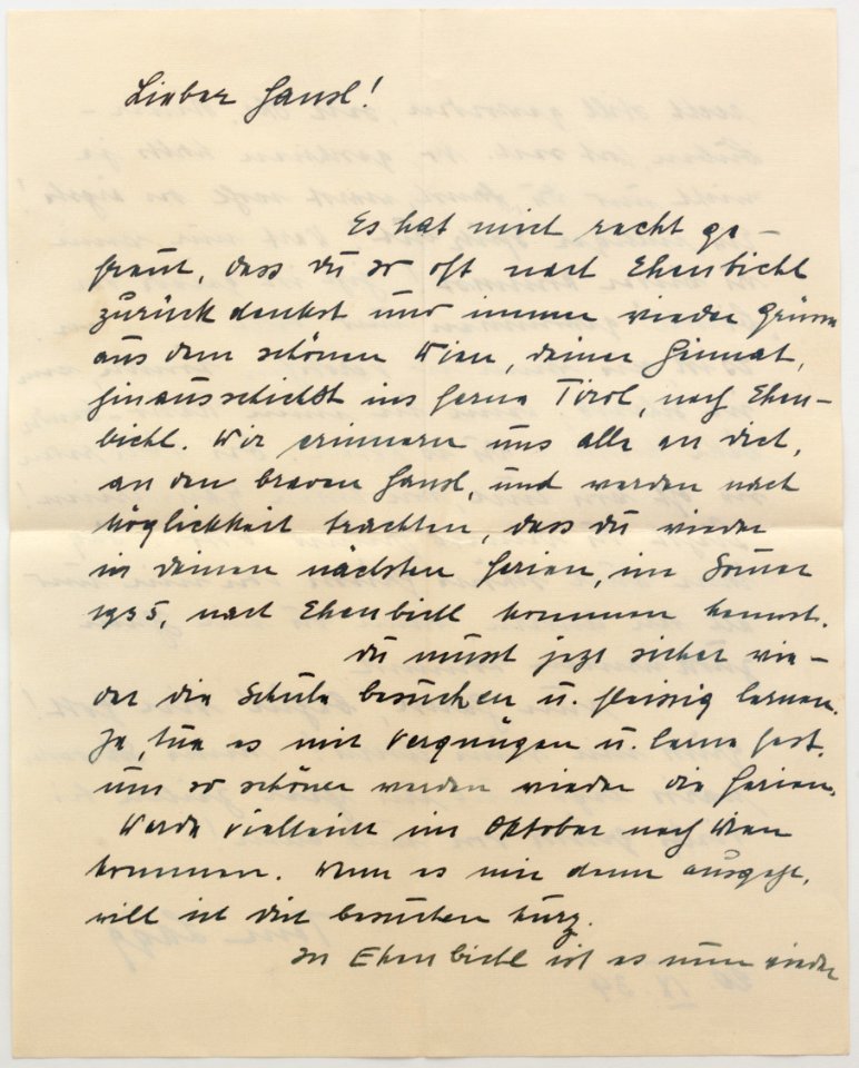 Feldpost von Hans 1934-11-20 Tante1