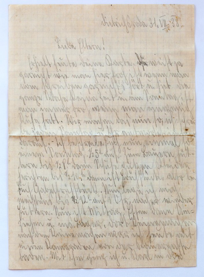 Feldpost von Hans 1938-08-31 3