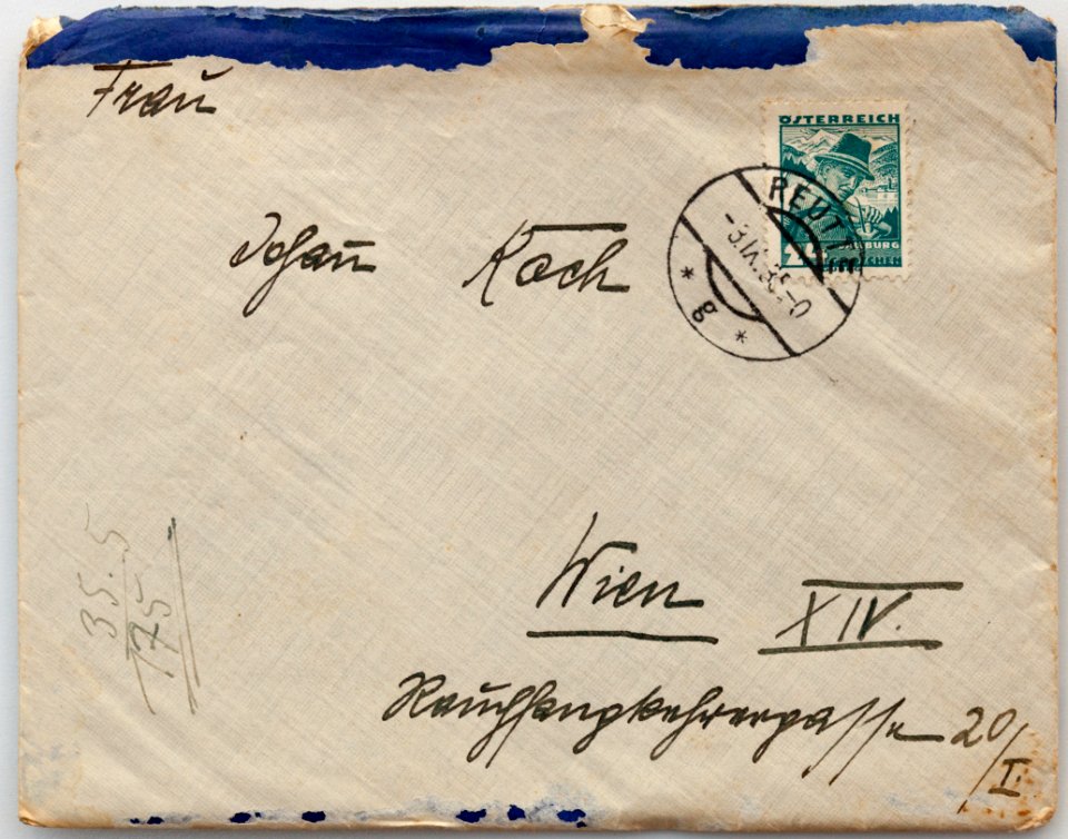 Feldpost von Hans 1935-09-01 Tante1