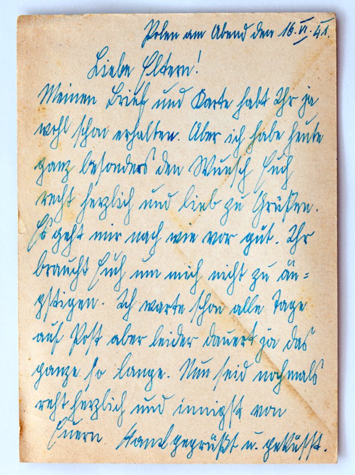 Feldpost von Hans 1941-06-16 2