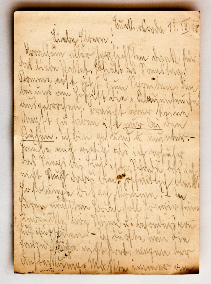 Feldpost von Hans 1938-09-13 2
