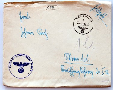 Feldpost von Hans 1941-06-22 1