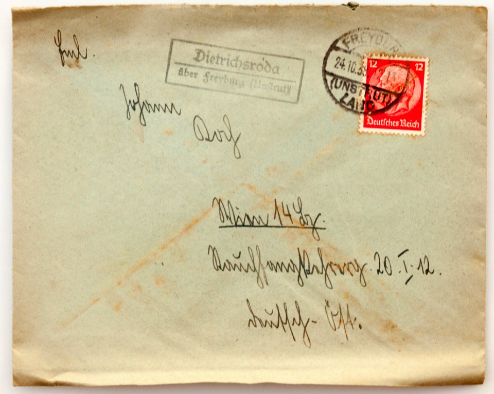 Feldpost von Hans 1938-10-23 1