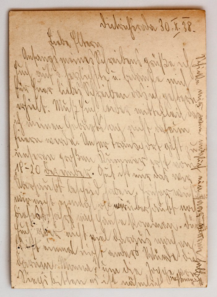 Feldpost von Hans 1938-10-30 2