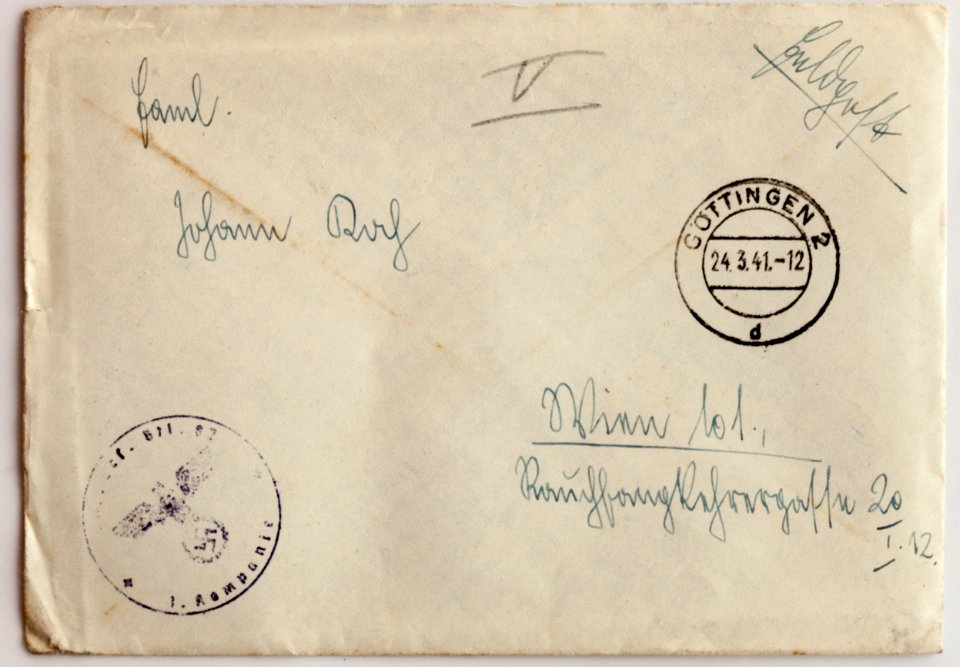 Feldpost von Hans 1941-03-23 1