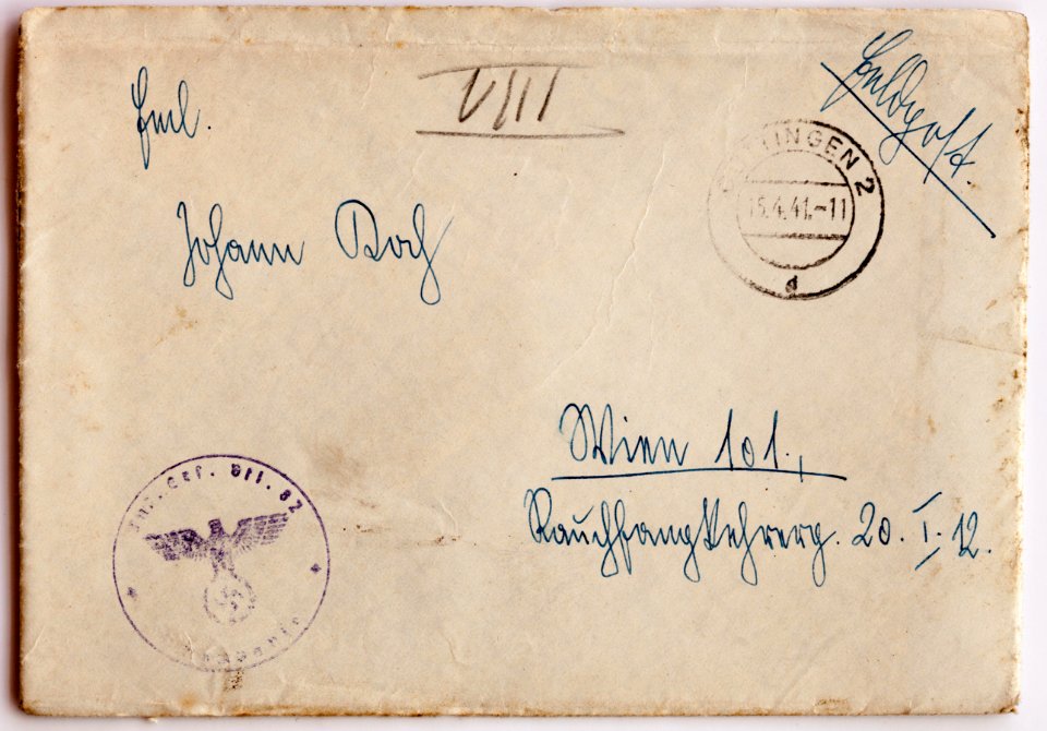 Feldpost von Hans 1941-04-14 1