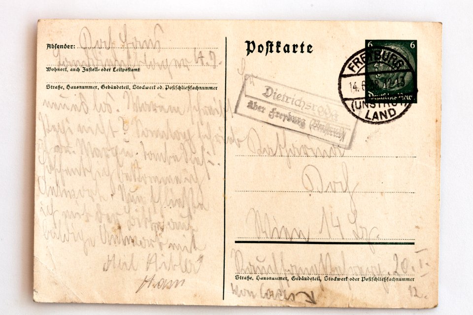 Feldpost von Hans 1938-06-13 1
