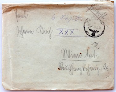 Feldpost von Hans 1941-08-18 1