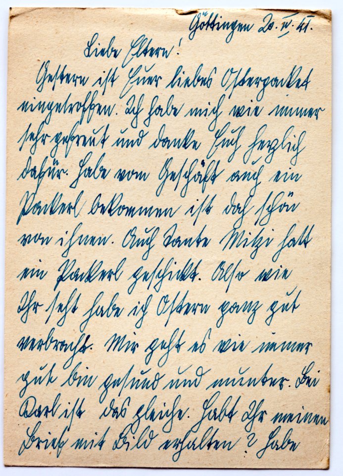 Feldpost von Hans 1941-04-20 2