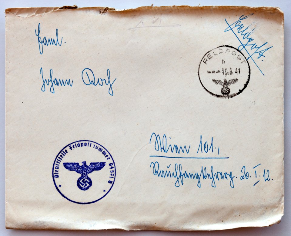 Feldpost von Hans 1941-06-08 1