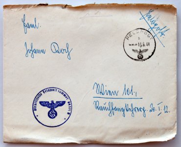 Feldpost von Hans 1941-06-08 1