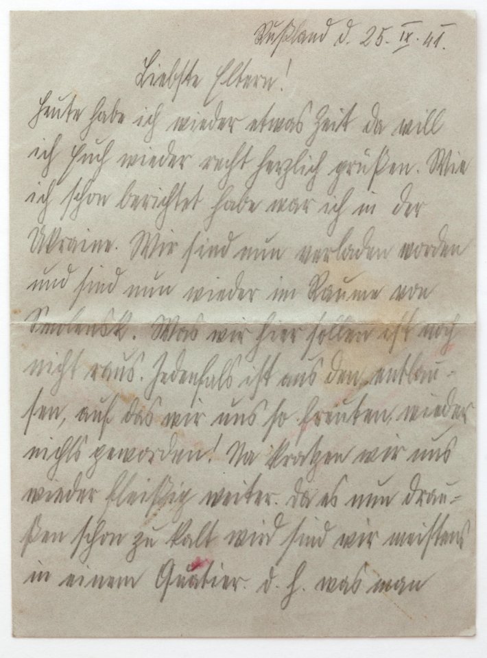 Feldpost von Hans 1941-09-25 2