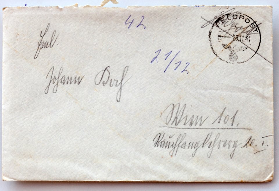 Feldpost von Hans 1941-11-22 1
