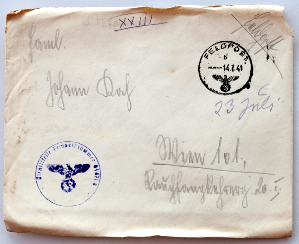 Feldpost von Hans 1941-07-12 1
