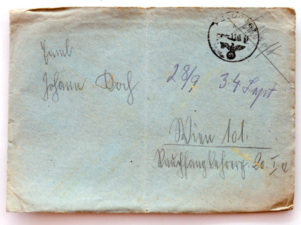 Feldpost von Hans 1941-09-08 1