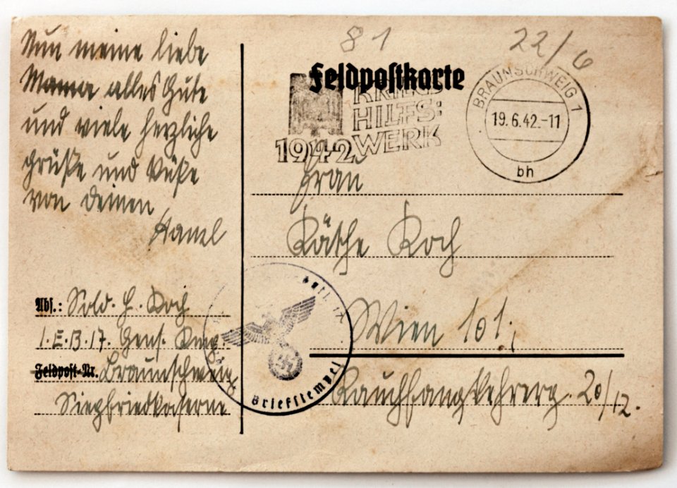 Feldpost von Hans 1942-06-18 1