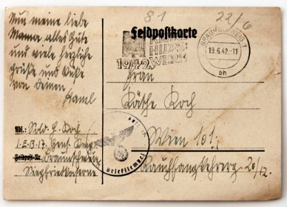 Feldpost von Hans 1942-06-18 1
