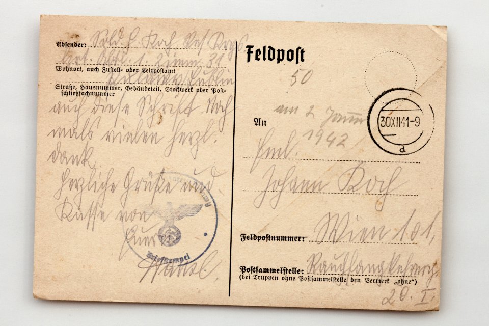Feldpost von Hans 1941-12-29 3