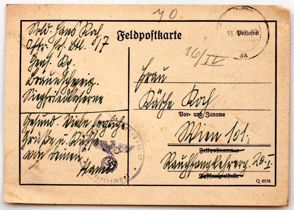 Feldpost von Hans 1942-05-13 1