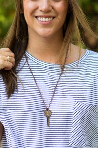 Lady necklace key
