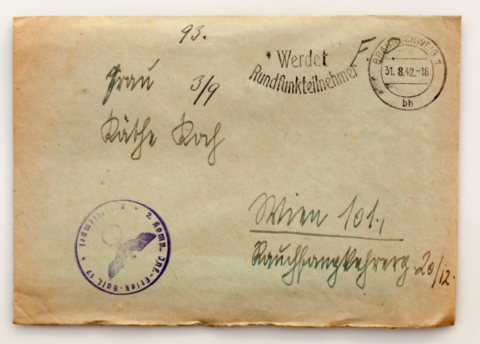 Feldpost von Hans 1942-08-29 1