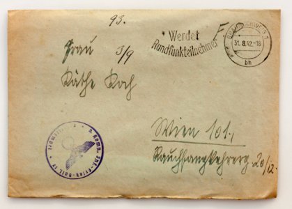 Feldpost von Hans 1942-08-29 1