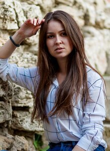 Stone girl female photo