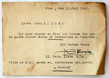 Feldpost von Hans 1942-07-14 Einladung 2