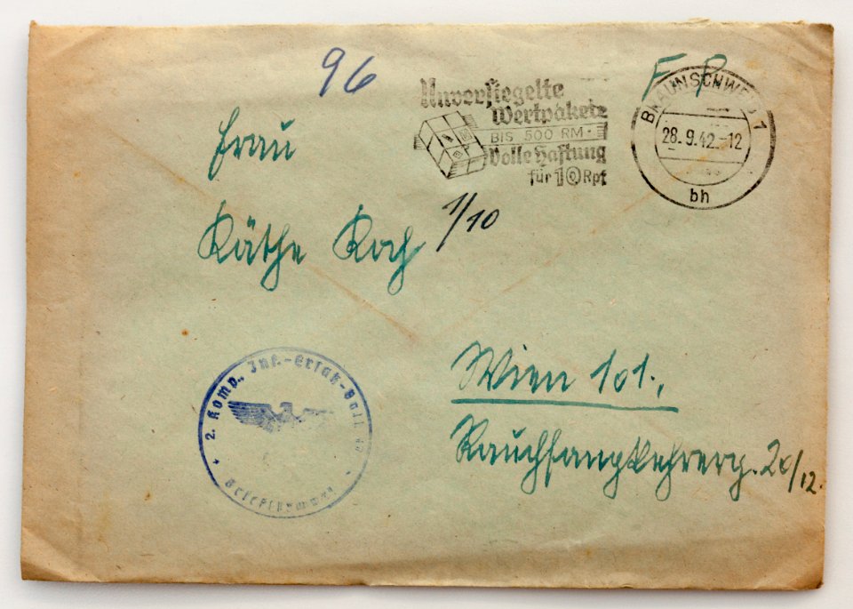 Feldpost von Hans 1942-09-27 1