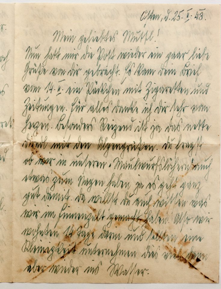 Feldpost von Hans 1943-02-25 2