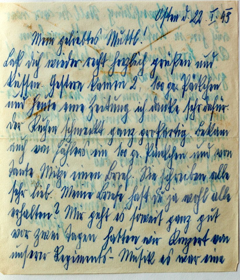 Feldpost von Hans 1943-01-22 2