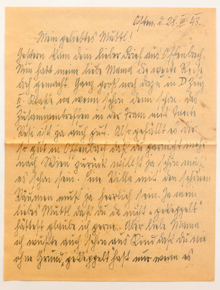 Feldpost von Hans 1943-03-28 2