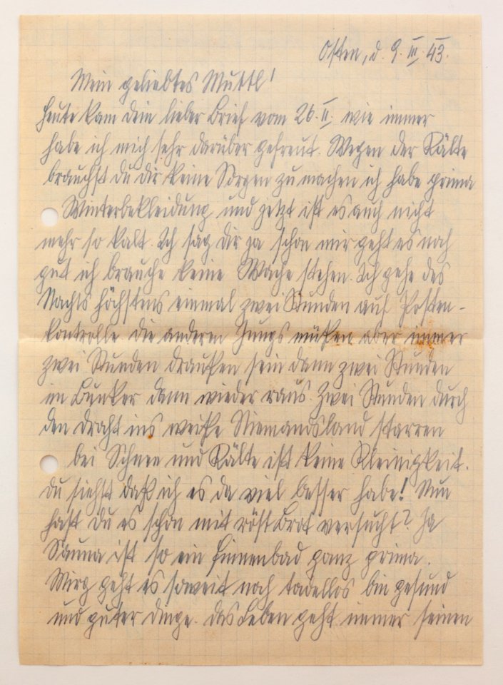 Feldpost von Hans 1943-03-09 2