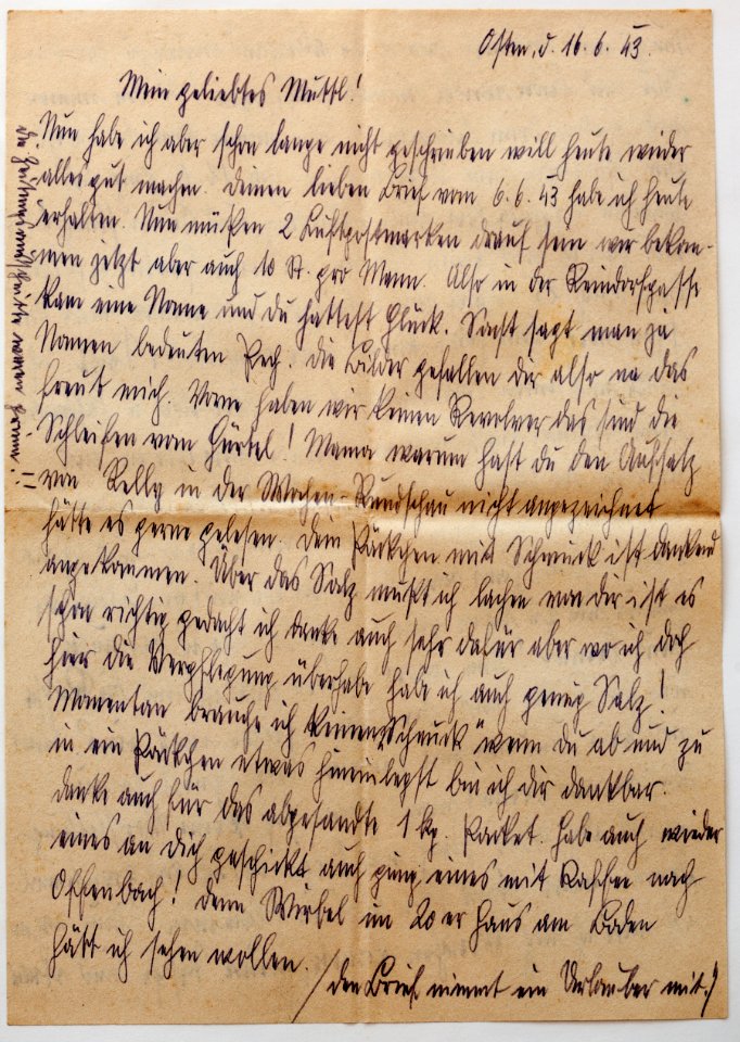 Feldpost von Hans 1943-06-16 2