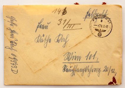 Feldpost von Hans 1943-03-18 1