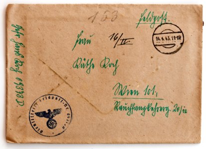 Feldpost von Hans 1943-04-09 1