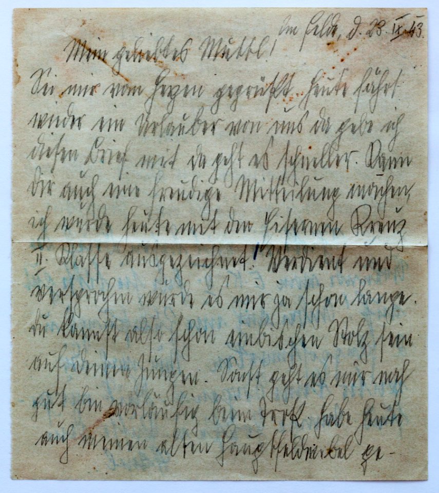 Feldpost von Hans 1943-09-23 1