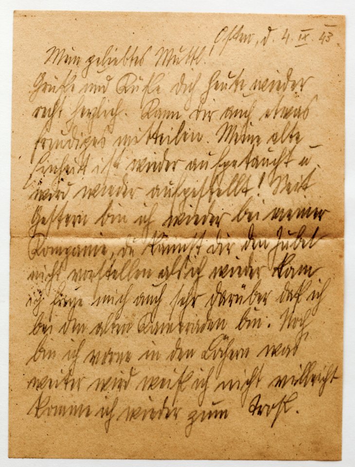 Feldpost von Hans 1943-09-04 2