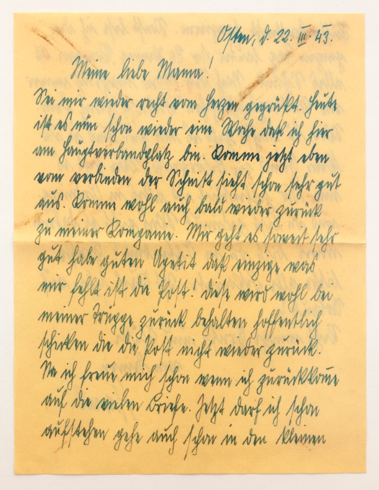 Feldpost von Hans 1943-03-22 A 2