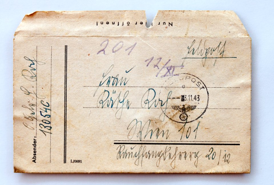 Feldpost von Hans 1943-11-01 1